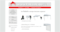 Desktop Screenshot of faltzelt.de