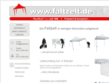 Tablet Screenshot of faltzelt.de